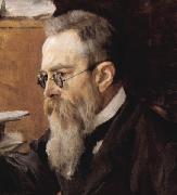 Crop of portrait of the composer Nikolai Andreyevich Rimsky-Korsakov Valentin Serov